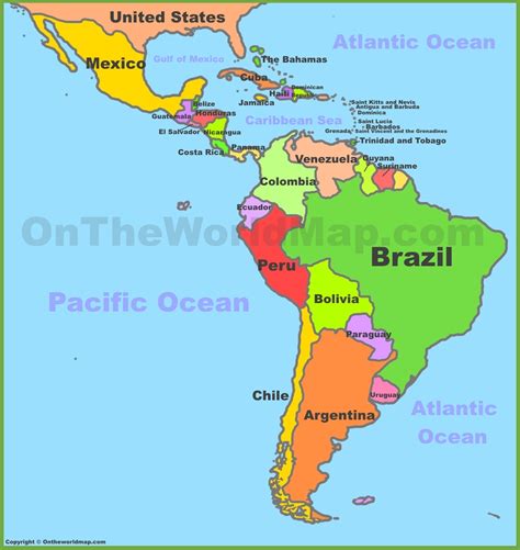 central and south america